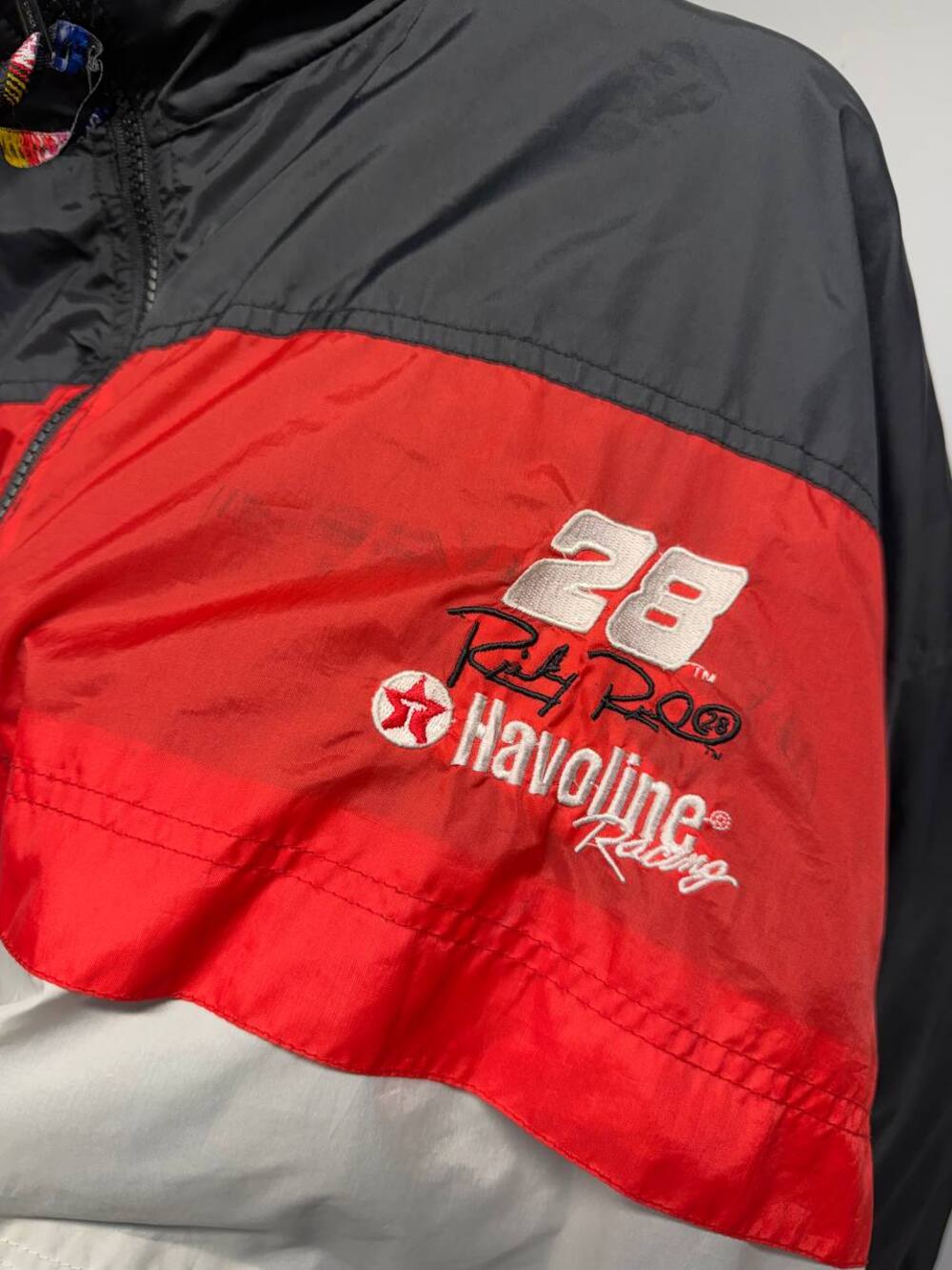 Vintage NASCAR #28 Ricky Rudd Havoline Racing Robert Yates Racing Windbreaker Ja - Picture 5 of 10